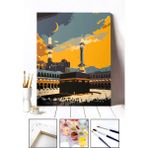 Albatros Hobi Sanat & Kırtasiye Sayılarla Boyama Seti - Mekke | Tuval Şasesine Gerili 40X50 Ölçü | Fırça ve Akrilik Boya Dahil