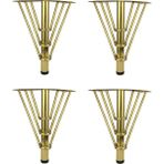 Albatros Metal Venüs Model Metal Mobilya, Dolap, Koltuk, Tv Ünitesi Ayakları (4 Adet)-Robot Süpürge Için Uygundur - 12 Cm - Gold
