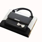 Albc iPad Mini 5 2019 / 5. Nesil Mini / iPad Mini 4 / iPad Mini 3 / iPad Mini 2 / iPad Mini 1 için Sevimli Kılıf - Otomatik Uyanma/Uyku Özellikli Akıllı İnce El Çantası Deri Stand Kapak, Siyah