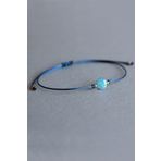 alberaccessories Akuamarin 14 K Gold Kaplama Doğal Taş Şans Bileklik Huzur Cesaret