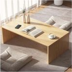 alberas Wİld Wood Orta Sehpa ham görünüm ahşap şeffaf vernik su geçirmez 30mm Kalınlık 100x50 cm