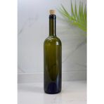 Albergio 750 ml Cam Şarap Şişesi + Konik Doğal Mantar Tıpa Seti 32 cm | 1.9 cm Ağız Çapı