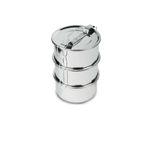 Albergio Sefer Tası 3 Lü Paslanmaz Çelik Tek Kişilik 12x6 Cm Gri