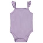 Albimini Askılı Fırfırlı 0-18 Ay Çıtçıtlı Badi - Lila