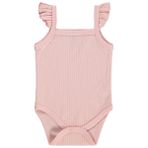 Albimini Askılı Fırfırlı 0-18 Ay Çıtçıtlı Badi - Pembe