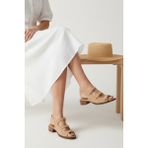 Albini 26108623Y Kadın Deri Sandalet - Camel