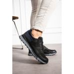 Albishoes Erkek Deri Kaymaz Taban Suya Dayanıklı Kışlık Outdoor Anatomik Trekking Ayakkabı - Siyah