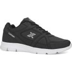 Albishoes Erkek Kışlık Mevsimlik Cilt Hafif Rahat Taban Günlük Yürüyüş Koşu Sneaker Spor Ayakkabı - Siyah - Beyaz