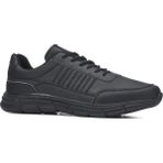 Albishoes Erkek Mevsimlik Cilt Özel Numara Büyük Numara Battal Sneaker Spor Ayakkabı (48-50) - Siyah