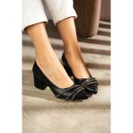 Albishoes Kadın Alçak Ökçe Topuklu 5,5 Cm Günlük Taş Detaylı Abiye Kadın Topuklu Ayakkabı (36-44)