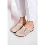 Albishoes Kadın Anatomik Sabo Medikal Iş Ev Mutfak Hastane Doktor Hemşire Aşçı Önü Kapalı Terlik - Krem