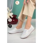 Albishoes Kadın Anne 4 Noktalı Anatomik Kaymaz Taban Yumuşak Hafif Günlük Ayakkabı Anne Ayakkabı - Beyaz