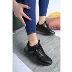 Albishoes Kadın Erkek Unisex Kalın Taban Yazlık Fileli Hafif Rahat Esnek Taban Sneaker Spor Ayakkabı (Siyah)