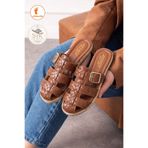 AlbiShoes Kadın Önü Kapalı Tokalı Şık Günlük Model Kadın Terlik Rahat Taban Yazlık Kadın Terlik