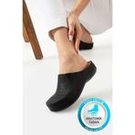 AlbiShoes Lisa Önü Kapalı Sabo Medikal Doktor Hemşire Hastane Anatomik Lastik Detaylı Kadın Terlik