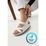 Albishoes Liza Beyaz Tek Bantlı Anatomik Kadın Sandalet