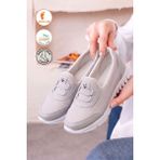 Albishoes Tam Anatomik Spor Ayakkabı Anne Ayakkabı Günlük Ayakkabı Klasik Ayakkabı Kadın Babet - Gri