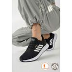 Albishoes Unisex Erkek Kadın Rahat Yumuşak Anatomik Taban Yazlık Fileli Sneaker Günlük Spor Ayakkabı - Siyah - Beyaz