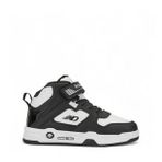 Albishoes Unisex Kız Erkek Çocuk Boğazlı Basket Cırtlı 4 Mevsim Kışlık Çocuk Anatomik Spor Ayakkabı (Beyaz-Siyah)