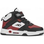 Albishoes Unisex Kız Erkek Çocuk Boğazlı Basket Cırtlı 4 Mevsim Kışlık Çocuk Anatomik Spor Ayakkabı - Siyah - Kırmızı