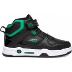 Albishoes Unisex Kız Erkek Çocuk Boğazlı Basket Cırtlı 4 Mevsim Kışlık Çocuk Anatomik Spor Ayakkabı - Siyah - Yeşil