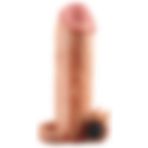 Albonishop 14 cm X-Tensions Titreşimli Real Feel 1 Testis Destekli 2.5 cm Uzatmalı Penis Kılıfı