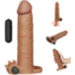 Albonishop Lovetoy X-Tender Realistik Titreşimli 7 cm Uzatmalı Penis Kılıfı