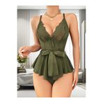 Albonse Tül Seksi Gecelik S/M, S/M, MH-1029-1, Yeşil, kadın