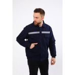 ALC Mont 7/7 Gabardin Pamuk Reflektörlü Kapitoneli Kışlık - Lacivert - XL