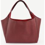 Alcantara Astarlı Deri Omuz Çantası - Bordo