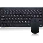 Alcatel Pixi 4 Uyumlu Kablosuz Taşınabilir Wireless Klavye Mouse Set 2.4 Ghz Siyah