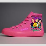 ALCdesing Kpop Demon Hunters Huntrıx Baskılı Kız Çocuk Spor Ayakkabı ve Sneakers - Pembe