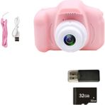 Alchemy Craft Çocuk Çocuk Kamera Mini Dijital Kamera 1080 P Hd Ekran Kamera Video Kamera 8 Mp Açık Oyuncak Bebek Hediyeleri (Pembe) (Yurt Dışından)