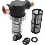 Alchemy Tortu Filtresi Eklentisi Bahçe Hortumu Giriş Basınçlı Yıkama Makinesi Açık Hava Bahçeciliği Için Su (100 Mesh Ekran) + Ekstra 100 Mesh Filtre, 3 O-Ring 2 (Yurt Dışından) - Siyah