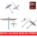 Alçıpan Dübeli Metal 12 ADET Boşluk Dübeli Paraşüt Dübel