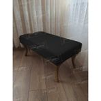 AldaGelsin 100 cm Düz Ayak Ucu Kapı Önü Antre Bench Puf Gold Ayak - 42 x 100 cm - Siyah
