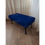 AldaGelsin 120 cm Düz Ayak Ucu Kapı Önü Antre Bench Puf Siyah Ayak - Lacivert