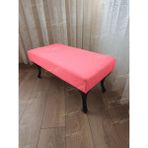AldaGelsin 120 cm Düz Ayak Ucu Kapı Önü Antre Bench Puf Siyah Ayak - Pembe