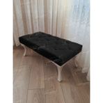 AldaGelsin 120 cm Kapitoneli Ayak Ucu Kapı Önü Antre Bench Puf - 120 x 45 cm - Siyah