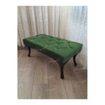 Aldagelsin Kapitoneli Ayak Ucu Kapı Önü Antre Bench Puf Siyah Ayak (120*45) Yeşil 120 X 45