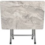 AldaGelsin Mermer Desenli Katlanabilir Mutfak Bahçe Çalışma Masa (60*90) - Antrasit - 60 x 90 cm