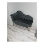 Aldagelsin Metalda Josefin Bench Koltuk Berjer Gold Seri 130 Cm Antrasit Gri