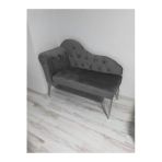 Aldagelsin Metalda Josefin Bench Koltuk Berjer Gümüş Seri 130 Cm Gri