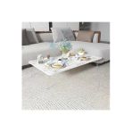 Aldagelsin Modern Dikdörtgen Katlanabilir Ayaklı Yer Sofrası Beyaz Mermer 70 X 120