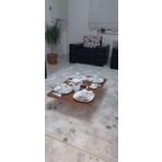 aldagelsin Yeni Model Dikdörtgen Yer Sofrası (70 * 120) Ceviz