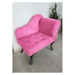 Aldagelsin Yeni Model Ters Kol Tekli Köşe Koltuğu Josefin Bench Siyah Ayak Pembe 75 X 45