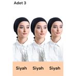 ALDAIYR 3 ADET Düz Dikişsiz Penye Bone