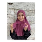 ALDAYER Çıtçıtlı hijap bone Cizgili çocuk