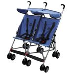 Aldeba ALD-3030 Mavi İkiz Bebek Arabası