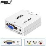 Aldım Geldi 1080P Mini VGA2AV Dönüştürücü Adaptör VGA Av Rca Dönüştürücü